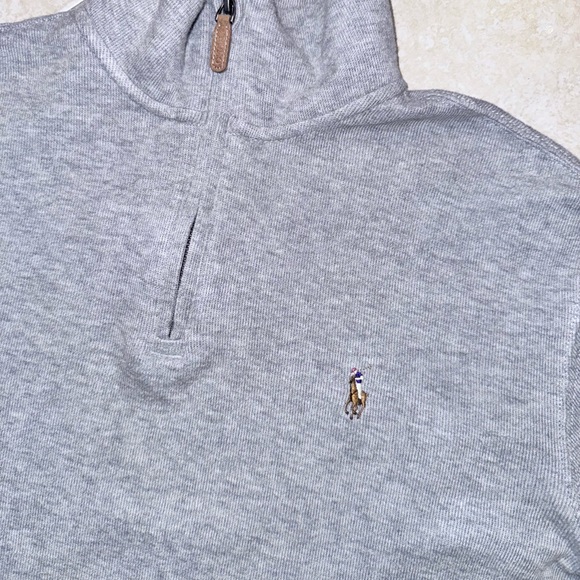Wrn1X 💥 POLO Ralph Lauren Rib fit 1/2 zip pullover sweater Men’s size small - Picture 10 of 14
